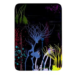 Art Design Graphic Neon Tree Artwork Rectangular Glass Fridge Magnet (4 Pack) by Bedest