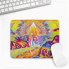 Multicolored Optical Illusion Painting Psychedelic Digital Art Small Mousepad by Bedest