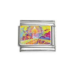 Multicolored Optical Illusion Painting Psychedelic Digital Art Italian Charm (9mm) by Bedest