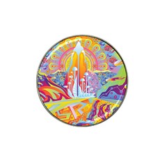 Multicolored Optical Illusion Painting Psychedelic Digital Art Hat Clip Ball Marker (4 Pack) by Bedest