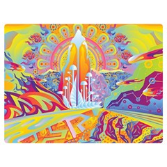 Multicolored Optical Illusion Painting Psychedelic Digital Art Two Sides Premium Plush Fleece Blanket (extra Small) by Bedest