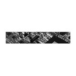 Black And Gray Circuit Board Computer Microchip Digital Art Premium Plush Fleece Scarf (Mini) Front