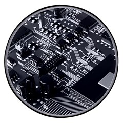 Black And Gray Circuit Board Computer Microchip Digital Art Wireless Fast Charger(black) by Bedest