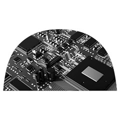 Black And Gray Circuit Board Computer Microchip Digital Art Anti Scalding Pot Cap by Bedest