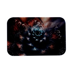 Blue And Brown Flower 3d Abstract Fractal Open Lid Metal Box (silver)   by Bedest