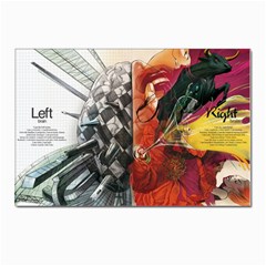 Left And Right Brain Illustration Splitting Abstract Anatomy Postcard 4 x 6  (pkg Of 10) by Bedest