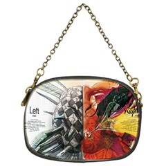 Left And Right Brain Illustration Splitting Abstract Anatomy Chain Purse (one Side) by Bedest