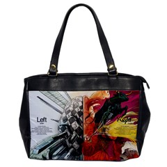 Left And Right Brain Illustration Splitting Abstract Anatomy Oversize Office Handbag by Bedest