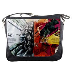 Left And Right Brain Illustration Splitting Abstract Anatomy Messenger Bag by Bedest