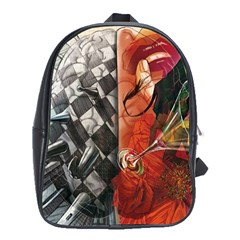 Left And Right Brain Illustration Splitting Abstract Anatomy School Bag (xl) by Bedest