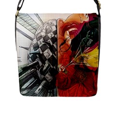 Left And Right Brain Illustration Splitting Abstract Anatomy Flap Closure Messenger Bag (l) by Bedest