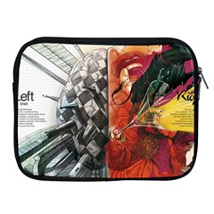 Left And Right Brain Illustration Splitting Abstract Anatomy Apple Ipad 2/3/4 Zipper Cases by Bedest