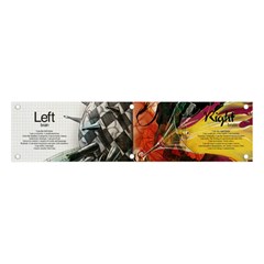 Left And Right Brain Illustration Splitting Abstract Anatomy Banner And Sign 4  X 1  by Bedest