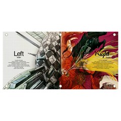 Left And Right Brain Illustration Splitting Abstract Anatomy Banner And Sign 4  X 2 