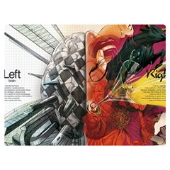 Left And Right Brain Illustration Splitting Abstract Anatomy Two Sides Premium Plush Fleece Blanket (extra Small) by Bedest