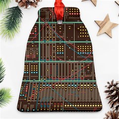 Digital Art Moog Music Synthesizer Vintage Ornament (bell) by Bedest