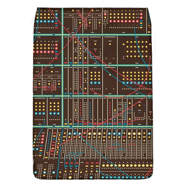 Digital Art Moog Music Synthesizer Vintage Removable Flap Cover (L)