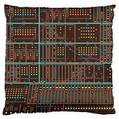 Digital Art Moog Music Synthesizer Vintage Standard Premium Plush Fleece Cushion Case (one Side) by Bedest