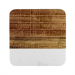 Digital Art Moog Music Synthesizer Vintage Marble Wood Coaster (square) by Bedest