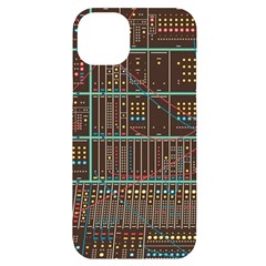 Digital Art Moog Music Synthesizer Vintage Iphone 14 Plus Black Uv Print Case by Bedest