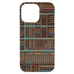 Digital Art Moog Music Synthesizer Vintage Iphone 14 Pro Max Black Uv Print Case by Bedest