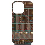 Digital Art Moog Music Synthesizer Vintage iPhone 14 Pro Max Black UV Print Case Front