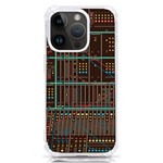 Digital Art Moog Music Synthesizer Vintage iPhone 14 Pro TPU UV Print Case Front