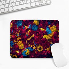 Psychedelic Digital Art Colorful Flower Abstract Multi Colored Small Mousepad by Bedest