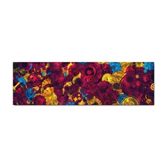 Psychedelic Digital Art Colorful Flower Abstract Multi Colored Sticker (bumper) by Bedest