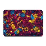 Psychedelic Digital Art Colorful Flower Abstract Multi Colored Small Doormat 24 x16  Door Mat