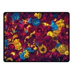 Psychedelic Digital Art Colorful Flower Abstract Multi Colored Two Sides Fleece Blanket (Small) 45 x34  Blanket Back