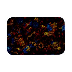 Psychedelic Digital Art Colorful Flower Abstract Multi Colored Open Lid Metal Box (silver)  