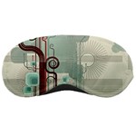 Green Red And White Line Digital Abstract Art Sleep Mask Front