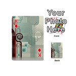 Green Red And White Line Digital Abstract Art Playing Cards 54 Designs (Mini) Front - DiamondK