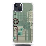 Green Red And White Line Digital Abstract Art iPhone 13 TPU UV Print Case Front