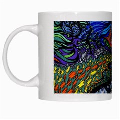 Multicolored Abstract Painting Artwork Psychedelic Colorful White Mug by Bedest