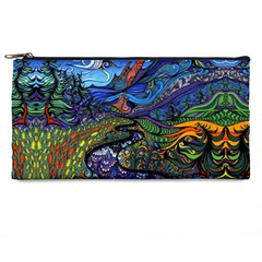 Multicolored Abstract Painting Artwork Psychedelic Colorful Pencil Case by Bedest