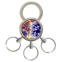 Psychedelic Colorful Abstract Trippy Fractal Mandelbrot Set 3-ring Key Chain by Bedest