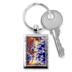 Psychedelic Colorful Abstract Trippy Fractal Mandelbrot Set Key Chain (rectangle) by Bedest