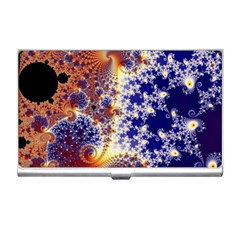 Psychedelic Colorful Abstract Trippy Fractal Mandelbrot Set Business Card Holder by Bedest