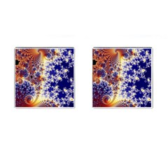 Psychedelic Colorful Abstract Trippy Fractal Mandelbrot Set Cufflinks (square) by Bedest