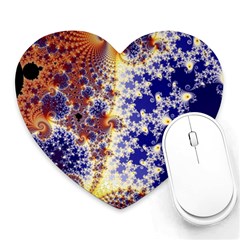 Psychedelic Colorful Abstract Trippy Fractal Mandelbrot Set Heart Mousepad by Bedest