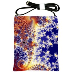 Psychedelic Colorful Abstract Trippy Fractal Mandelbrot Set Shoulder Sling Bag by Bedest