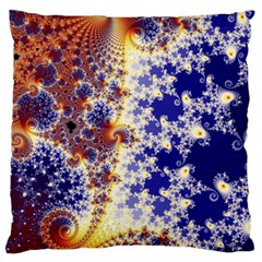 Psychedelic Colorful Abstract Trippy Fractal Mandelbrot Set Large Cushion Case (one Side) by Bedest