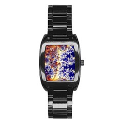 Psychedelic Colorful Abstract Trippy Fractal Mandelbrot Set Stainless Steel Barrel Watch by Bedest