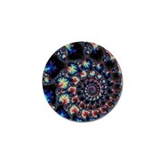 Psychedelic Colorful Abstract Trippy Fractal Golf Ball Marker (10 Pack) by Bedest