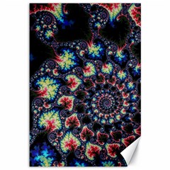 Psychedelic Colorful Abstract Trippy Fractal Canvas 12  X 18  by Bedest