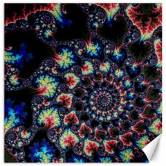 Psychedelic Colorful Abstract Trippy Fractal Canvas 20  X 20  by Bedest