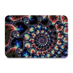 Psychedelic Colorful Abstract Trippy Fractal Plate Mats by Bedest