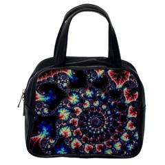 Psychedelic Colorful Abstract Trippy Fractal Classic Handbag (one Side) by Bedest